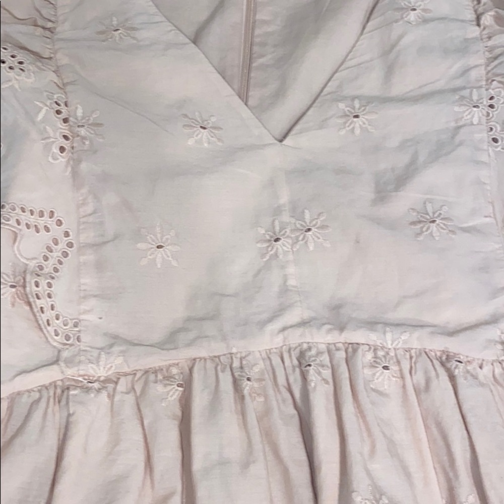 Loft Embroidered Eyelet Mini Dress in dusty pink - Picture 4 of 10